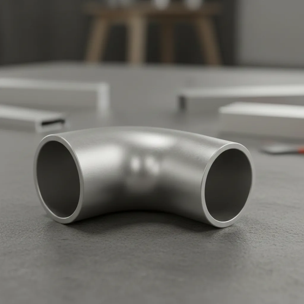 Tubería de metal con forma de codo